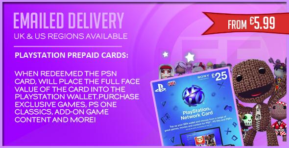 PlayStation Network Cards (PSN)